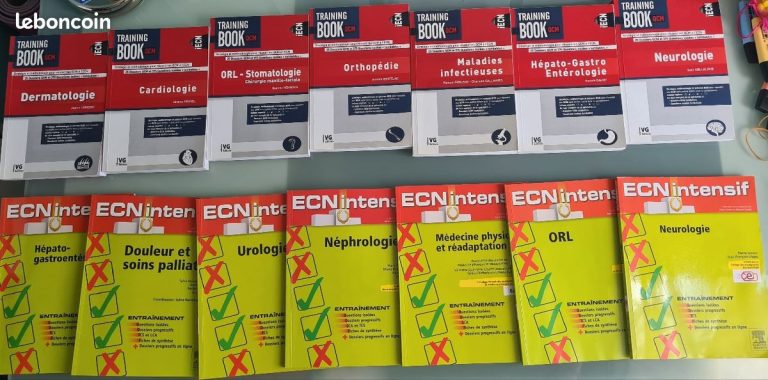 Présentation de livres ou supports de formation médicale.